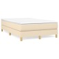 vidaXL Estructura de cama box spring tela color crema 120x200 cm vidaXL Estructura de cama box spring tela color crema 120x200 cm