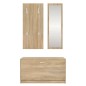 vidaXL Set de mueble zapatero 3 en 1 madera contrachapada roble Sonoma vidaXL Set de mueble zapatero 3 en 1 madera contrachapada roble Sonoma