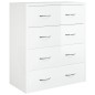 vidaXL Aparador con 4 cajones blanco brillante 60x30,5x71 cm vidaXL Aparador con 4 cajones blanco brillante 60x30,5x71 cm