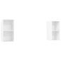 vidaXL Muebles de salón de pared 2 pzs madera ingeniería blanco brillo vidaXL Muebles de salón de pared 2 pzs madera ingeniería blanco brillo
