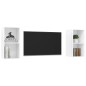 vidaXL Muebles de salón de pared 2 pzs madera ingeniería blanco brillo vidaXL Muebles de salón de pared 2 pzs madera ingeniería blanco brillo