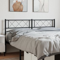 vidaXL Cabecero de metal negro 140 cm