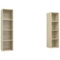 vidaXL Muebles de salón de pared 2 pzas madera ingeniería roble Sonoma vidaXL Muebles de salón de pared 2 pzas madera ingeniería roble Sonoma