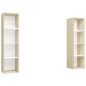 vidaXL Muebles de salón de pared 2 piezas blanco y roble Sonoma