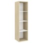 vidaXL Muebles de salón de pared 2 piezas blanco y roble Sonoma