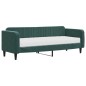 vidaXL Sofá cama con colchón terciopelo verde oscuro 80x200 cm vidaXL Sofá cama con colchón terciopelo verde oscuro 80x200 cm