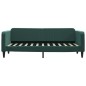 vidaXL Sofá cama con colchón terciopelo verde oscuro 80x200 cm vidaXL Sofá cama con colchón terciopelo verde oscuro 80x200 cm