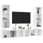 vidaXL Muebles de salón de pared 4 piezas blanco y roble Sonoma vidaXL Muebles de salón de pared 4 piezas blanco y roble Sonoma
