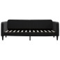 vidaXL Sofá cama con colchón terciopelo negro 80x200 cm