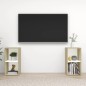 vidaXL Muebles de salón de pared 2 piezas blanco y roble Sonoma