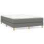 vidaXL Estructura de cama box spring tela gris oscuro 140x200 cm