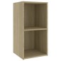 vidaXL Muebles de salón de pared 2 pzas madera ingeniería roble Sonoma