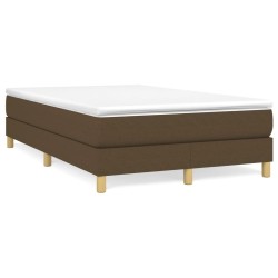 vidaXL Estructura de cama box spring tela marrón 120x200 cm