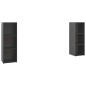 vidaXL Muebles de salón 2 piezas madera ingeniería gris brillo vidaXL Muebles de salón 2 piezas madera ingeniería gris brillo