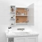 vidaXL Mueble con espejo y luces LED blanco brillante 70x16,5x60 cm vidaXL Mueble con espejo y luces LED blanco brillante 70x16,5x60 cm