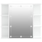 vidaXL Mueble con espejo y luces LED blanco brillante 70x16,5x60 cm vidaXL Mueble con espejo y luces LED blanco brillante 70x16,5x60 cm