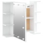 vidaXL Mueble con espejo y luces LED blanco brillante 70x16,5x60 cm vidaXL Mueble con espejo y luces LED blanco brillante 70x16,5x60 cm