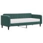 vidaXL Sofá cama con colchón terciopelo verde oscuro 90x200 cm vidaXL Sofá cama con colchón terciopelo verde oscuro 90x200 cm