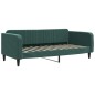 vidaXL Sofá cama con colchón terciopelo verde oscuro 90x200 cm vidaXL Sofá cama con colchón terciopelo verde oscuro 90x200 cm