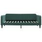 vidaXL Sofá cama con colchón terciopelo verde oscuro 90x200 cm vidaXL Sofá cama con colchón terciopelo verde oscuro 90x200 cm