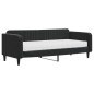 vidaXL Sofá cama con colchón terciopelo negro 90x200 cm vidaXL Sofá cama con colchón terciopelo negro 90x200 cm