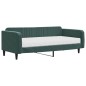 vidaXL Sofá cama con colchón terciopelo verde oscuro 100x200 cm
