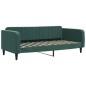 vidaXL Sofá cama con colchón terciopelo verde oscuro 100x200 cm