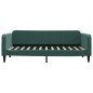 vidaXL Sofá cama con colchón terciopelo verde oscuro 100x200 cm