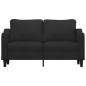 vidaXL Sofá de 2 plazas de tela negro 140 cm vidaXL Sofá de 2 plazas de tela negro 140 cm
