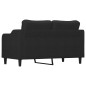vidaXL Sofá de 2 plazas de tela negro 140 cm vidaXL Sofá de 2 plazas de tela negro 140 cm