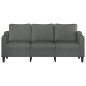 vidaXL Sofá de 3 plazas de tela gris oscuro 180 cm vidaXL Sofá de 3 plazas de tela gris oscuro 180 cm