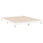vidaXL Estructura de cama madera maciza blanca 200x200 cm vidaXL Estructura de cama madera maciza blanca 200x200 cm