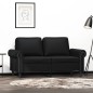vidaXL Sofá de 2 plazas de cuero sintético negro 120 cm vidaXL Sofá de 2 plazas de cuero sintético negro 120 cm