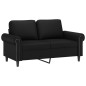 vidaXL Sofá de 2 plazas de cuero sintético negro 120 cm vidaXL Sofá de 2 plazas de cuero sintético negro 120 cm