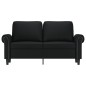 vidaXL Sofá de 2 plazas de cuero sintético negro 120 cm vidaXL Sofá de 2 plazas de cuero sintético negro 120 cm