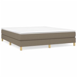 vidaXL Estructura de cama box spring tela gris taupe 180x200 cm