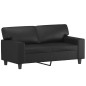 vidaXL Sofá de 2 plazas de cuero sintético negro 120 cm vidaXL Sofá de 2 plazas de cuero sintético negro 120 cm