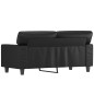 vidaXL Sofá de 2 plazas de cuero sintético negro 120 cm vidaXL Sofá de 2 plazas de cuero sintético negro 120 cm