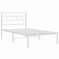 vidaXL Estructura de cama de metal con cabecero blanco 90x190 cm vidaXL Estructura de cama de metal con cabecero blanco 90x190 cm
