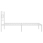 vidaXL Estructura de cama de metal con cabecero blanco 90x190 cm vidaXL Estructura de cama de metal con cabecero blanco 90x190 cm