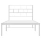 vidaXL Estructura de cama de metal con cabecero blanco 100x190 cm vidaXL Estructura de cama de metal con cabecero blanco 100x190 cm