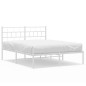vidaXL Estructura de cama con cabecero metal blanca 140x200 cm vidaXL Estructura de cama con cabecero metal blanca 140x200 cm