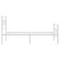 vidaXL Estructura cama metal con cabecero y pie cama blanca 100x200 cm vidaXL Estructura cama metal con cabecero y pie cama blanca 100x200 cm