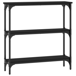 vidaXL Mesa consola madera de ingeniería negra 75x22,5x75 cm