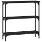 vidaXL Mesa consola madera de ingeniería negra 75x22,5x75 cm vidaXL Mesa consola madera de ingeniería negra 75x22,5x75 cm