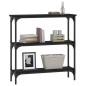 vidaXL Mesa consola madera de ingeniería negra 75x22,5x75 cm vidaXL Mesa consola madera de ingeniería negra 75x22,5x75 cm