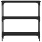 vidaXL Mesa consola madera de ingeniería negra 75x22,5x75 cm vidaXL Mesa consola madera de ingeniería negra 75x22,5x75 cm