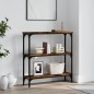 vidaXL Mesa consola madera de ingeniería roble ahumado 75x22,5x75 cm