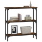 vidaXL Mesa consola madera de ingeniería roble ahumado 75x22,5x75 cm