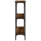 vidaXL Mesa consola madera de ingeniería roble ahumado 75x22,5x75 cm